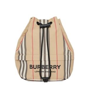 Burberry Icon Stripe drawcord Pouch Bag